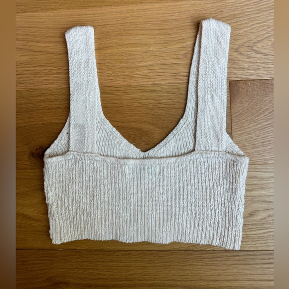 Gold Sweater Crop Top size small - Picture 5 of 5